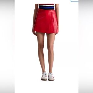 Alice + Olivia Vibrant Red Mini Skirt